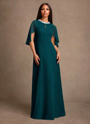 Augday Winnifred A-Line Beaded Chiffon Dress