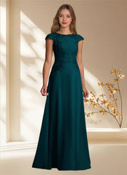 Augday Christi A-Line Lace Chiffon Dress
