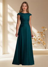 Augday Christi A-Line Lace Chiffon Dress