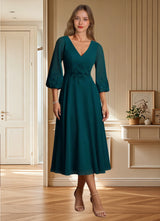 Augday Ana A-Line Lace Chiffon Dress