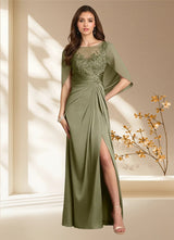 Augday Hera A-Line Lace Stretch Satin Dress