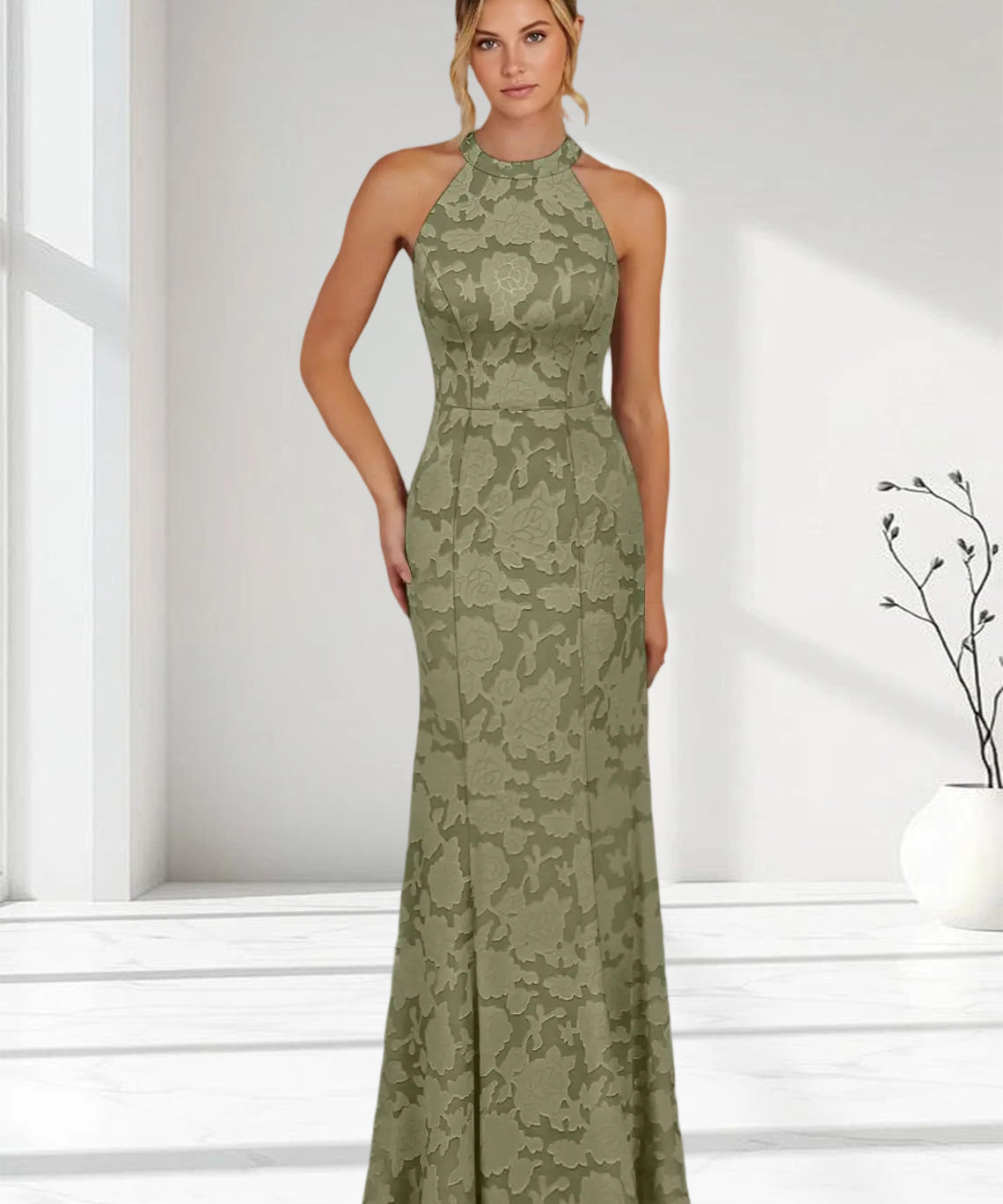 Augday Tyra Mermaid Floral Burnout Dress