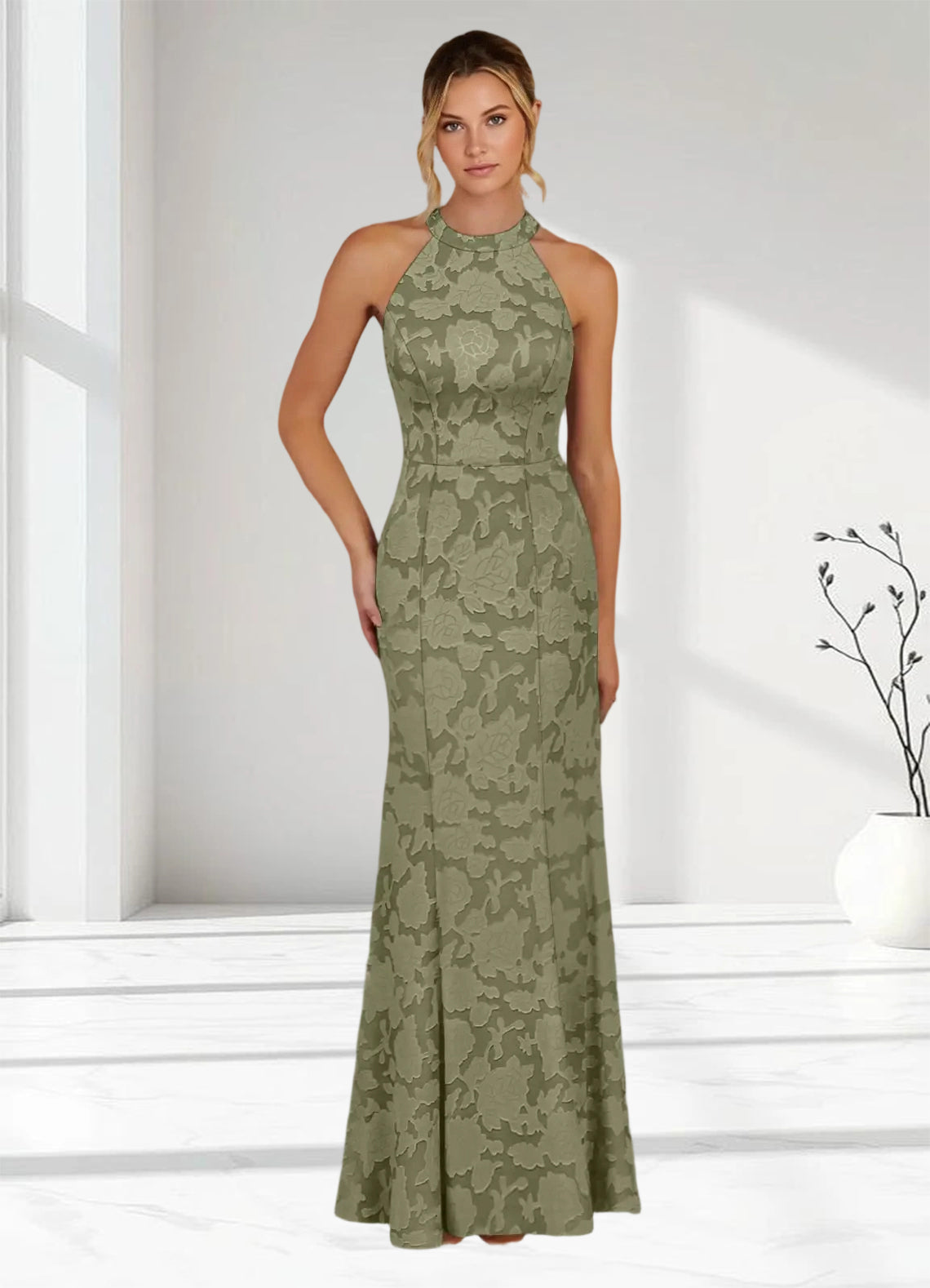 Augday Tyra Mermaid Floral Burnout Dress