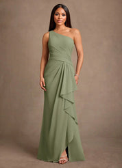 Augday Floy Sheath One Shoulder Chiffon Dress