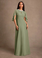 Augday Winnifred A-Line Beaded Chiffon Dress