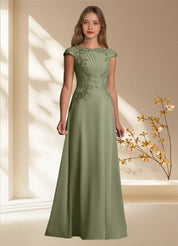 Augday Christi A-Line Lace Chiffon Dress