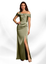 Augday Altonia Mermaid Off the Shoulder Stretch Satin Dress