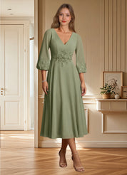 Augday Ana A-Line Lace Chiffon Dress
