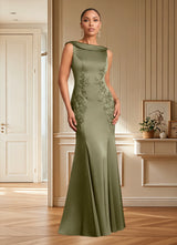 Augday Franny Sheath Lace Stretch Satin Dress