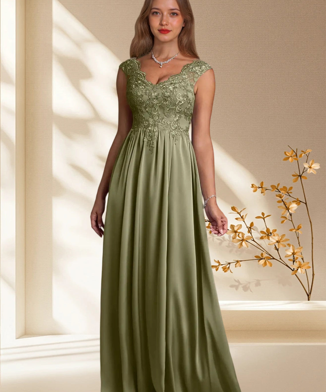 Augday Amethyst A-Line Lace Dress