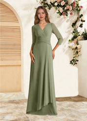 Augday Mayfield A-Line Pleated Chiffon Dress