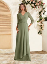Augday Mayfield A-Line Pleated Chiffon Dress