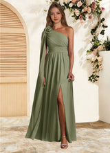 Augday Lancaster A-Line One Shoulder Chiffon Dress