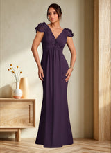 Augday Louella Pleated Chiffon Dress