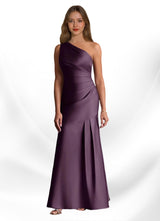 Augday Haifa Mermaid One Shoulder Stretch Satin Dress