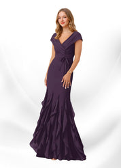 Augday Bailora Mermaid Ruched Chiffon Dress