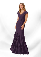Augday Bailora Mermaid Ruched Chiffon Dress