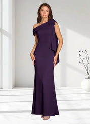 Augday Myers Mermaid Pleated Stretch Crepe Dress