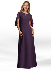 Augday Winnifred A-Line Beaded Chiffon Dress