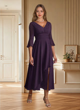 Augday Aerynne A-Line Pleated Chiffon Dress