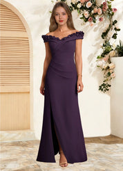 Augday Jettie Sheath Pleated Chiffon Dress