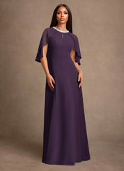 Augday Winnifred A-Line Beaded Chiffon Dress