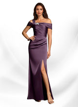 Augday Altonia Mermaid Off the Shoulder Stretch Satin Dress