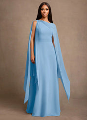 Augday Liddie A-Line Pleated Chiffon Dress
