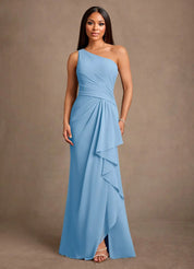 Augday Floy Sheath One Shoulder Chiffon Dress