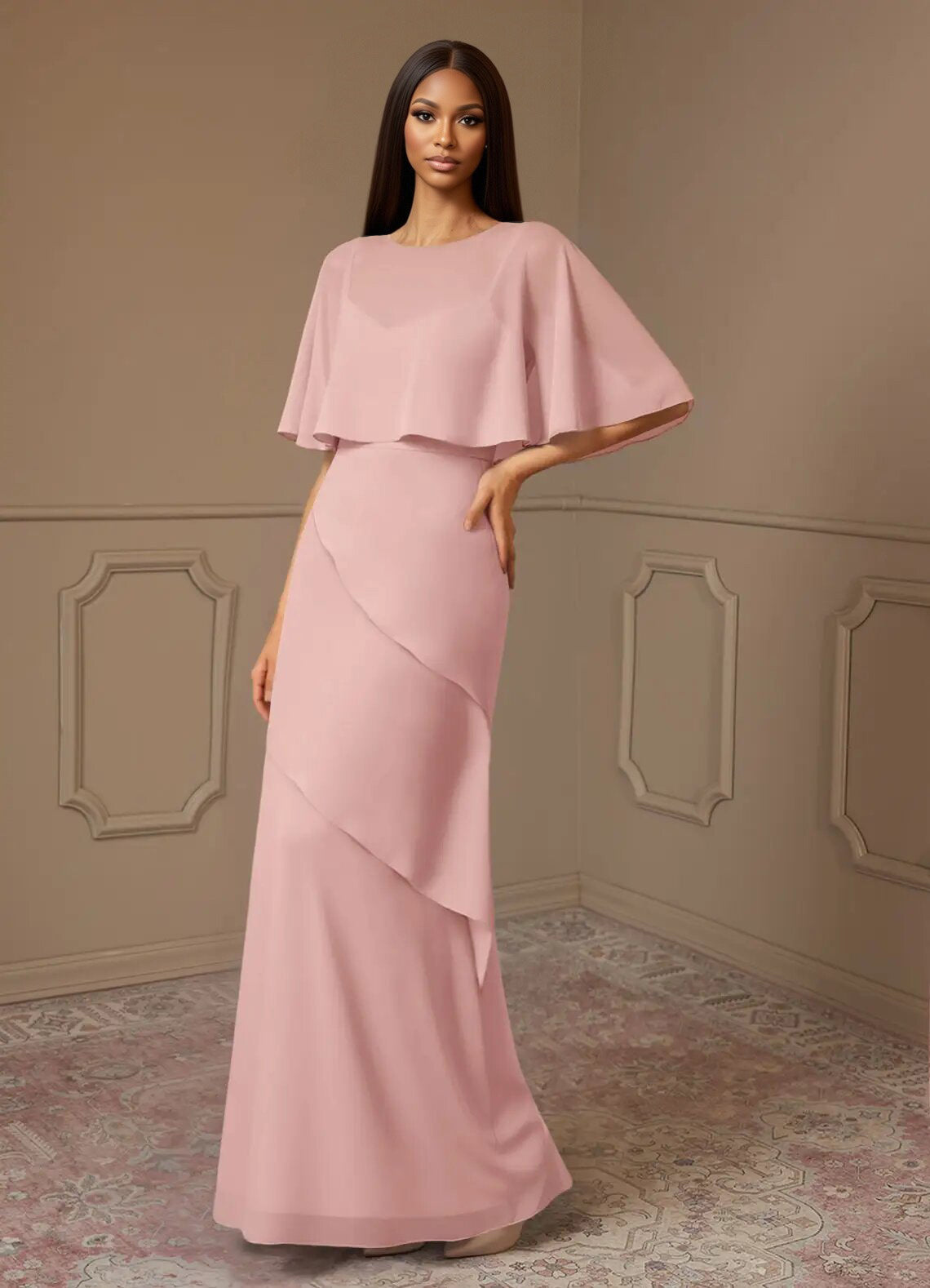 Augday Bowie A-Line Chiffon Dress