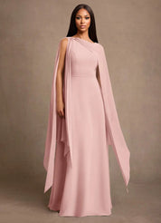Augday Liddie A-Line Pleated Chiffon Dress