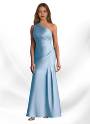Augday Haifa Mermaid One Shoulder Stretch Satin Dress