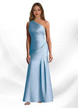 Augday Haifa Mermaid One Shoulder Stretch Satin Dress