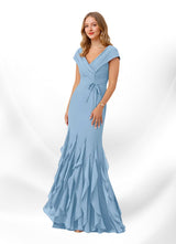 Augday Bailora Mermaid Ruched Chiffon Dress