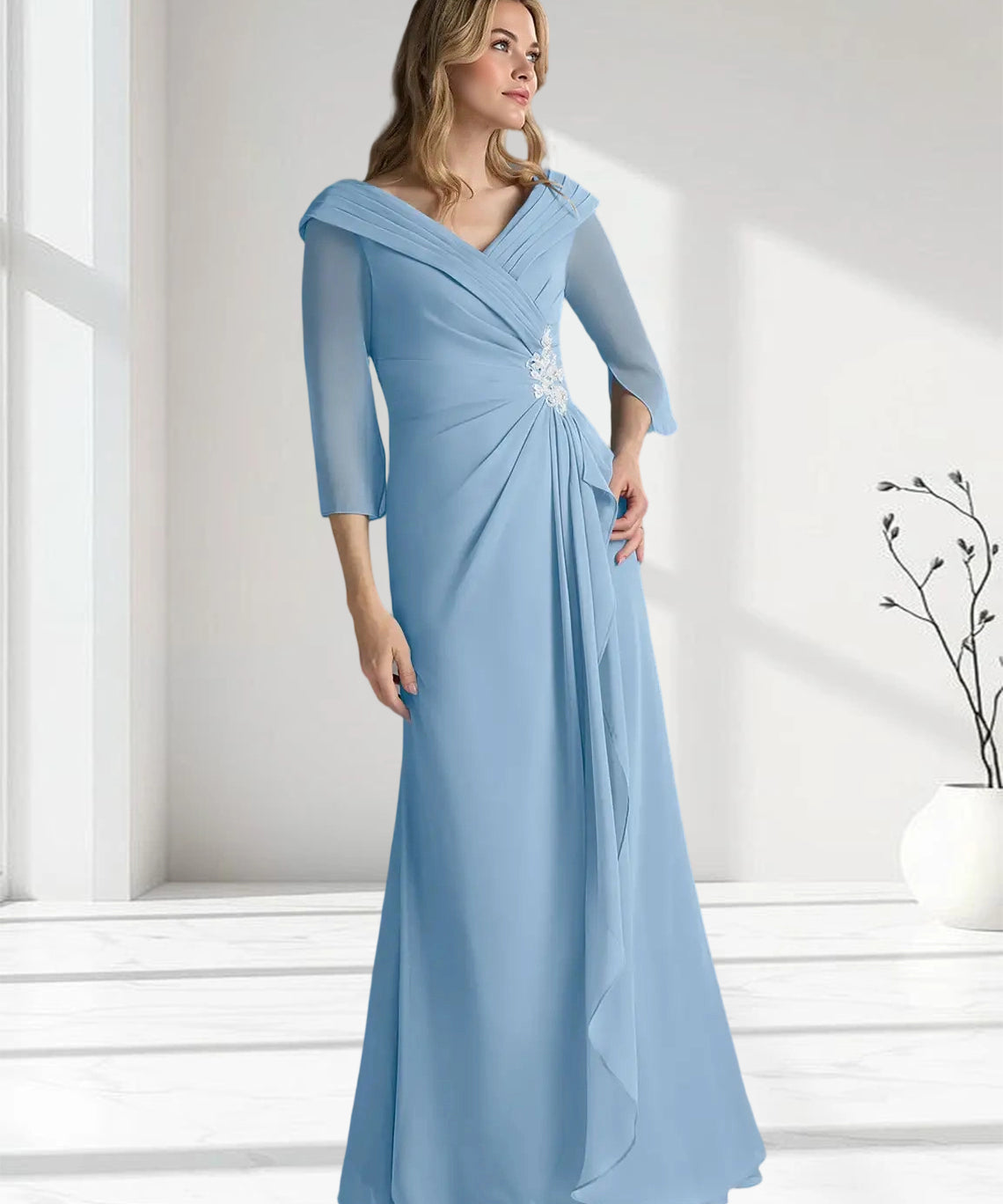 Augday Jaycee A-Line Chiffon Dress