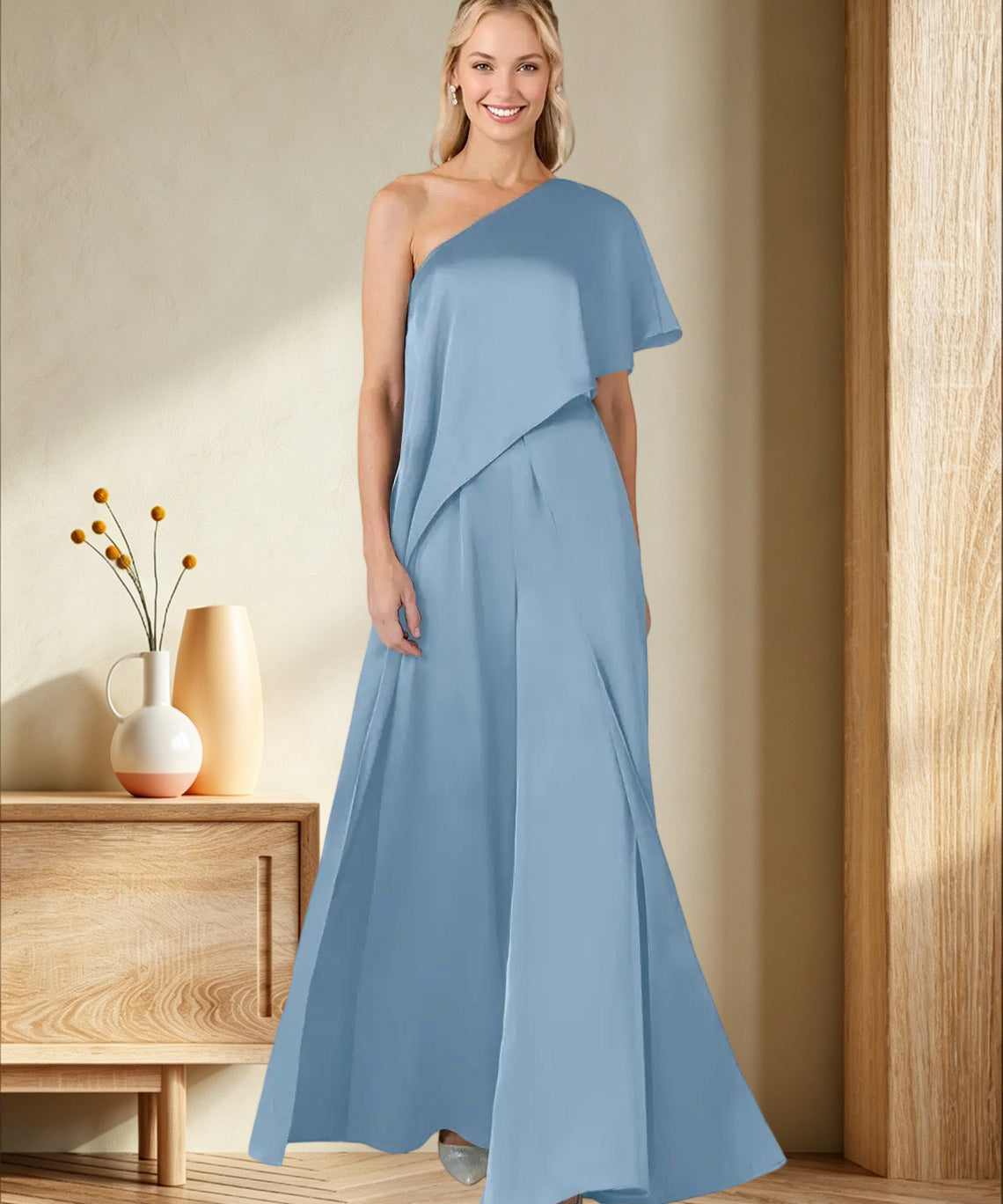 Pantsuit Stretch Satin Dress