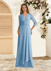 Augday Mayfield A-Line Pleated Chiffon Dress