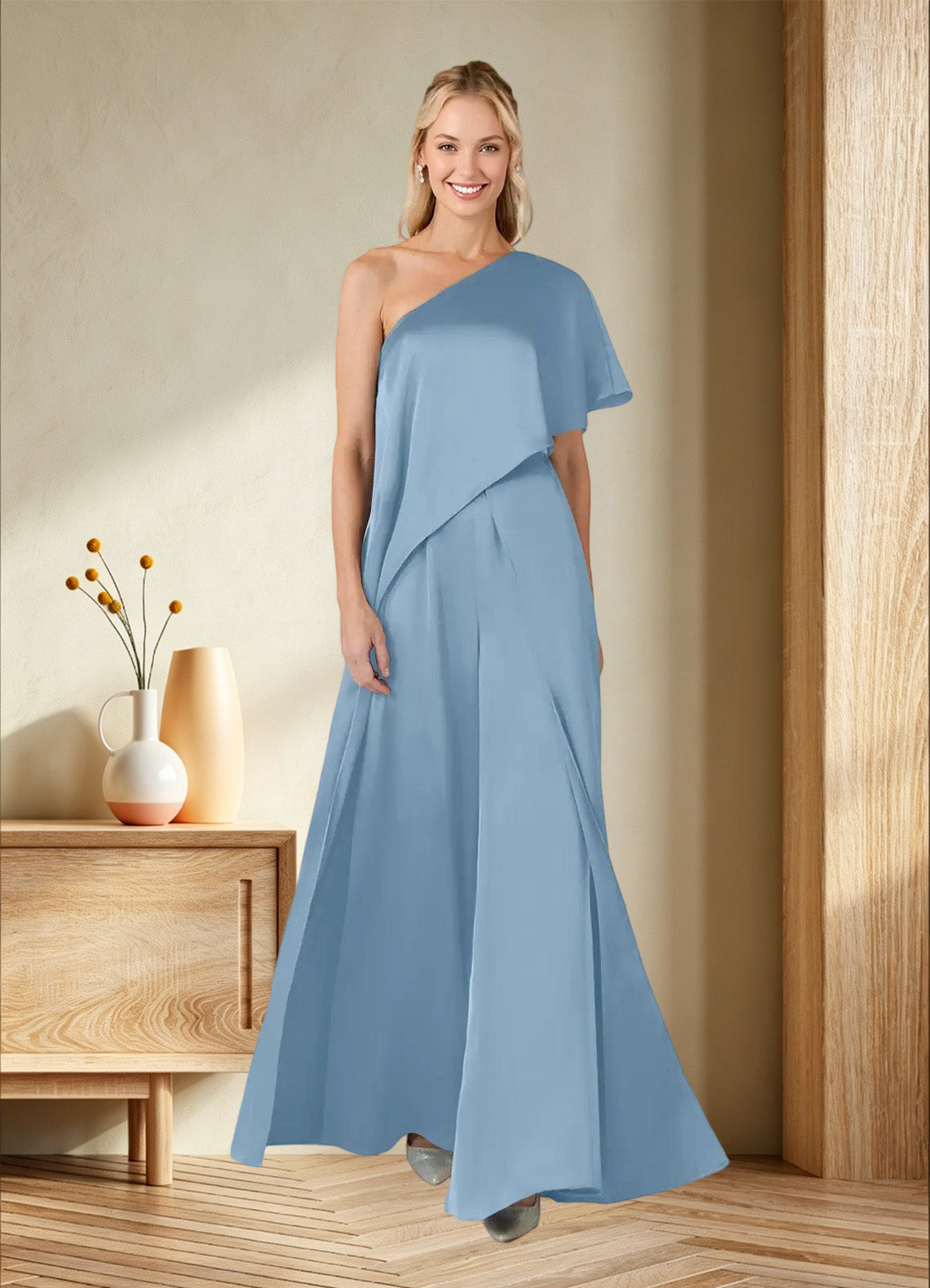 Augday Hagretta Jumpsuit/Pantsuit Stretch Satin Dress