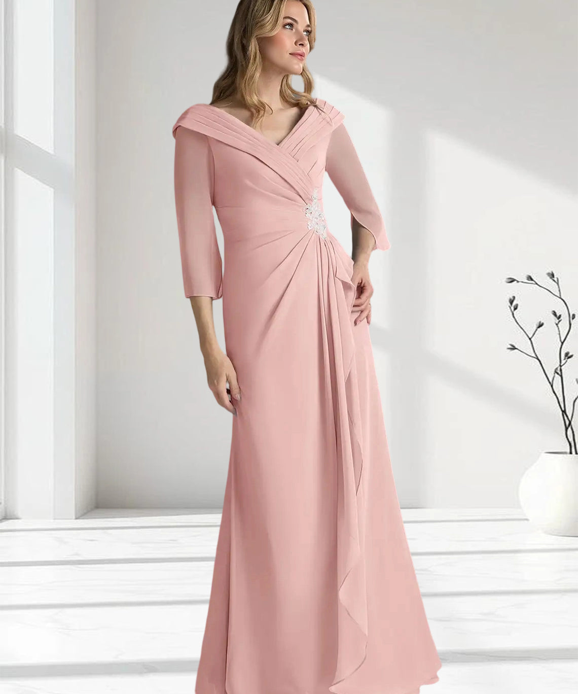 Augday Jaycee A-Line Chiffon Dress