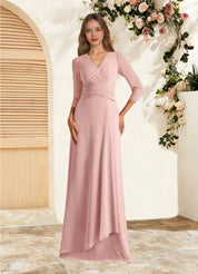 Augday Mayfield A-Line Pleated Chiffon Dress