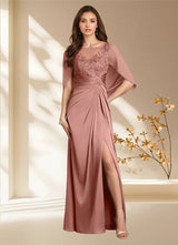 Augday Hera A-Line Lace Stretch Satin Dress