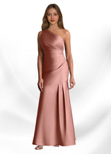 Augday Haifa Mermaid One Shoulder Stretch Satin Dress
