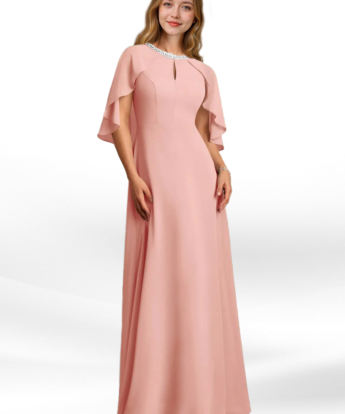 Augday Winnifred A-Line Beaded Chiffon Dress