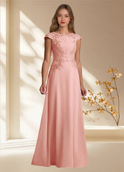 Augday Christi A-Line Lace Chiffon Dress