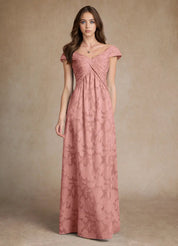 Augday Myrtle A-Line Pleated Floral Burnout Dress
