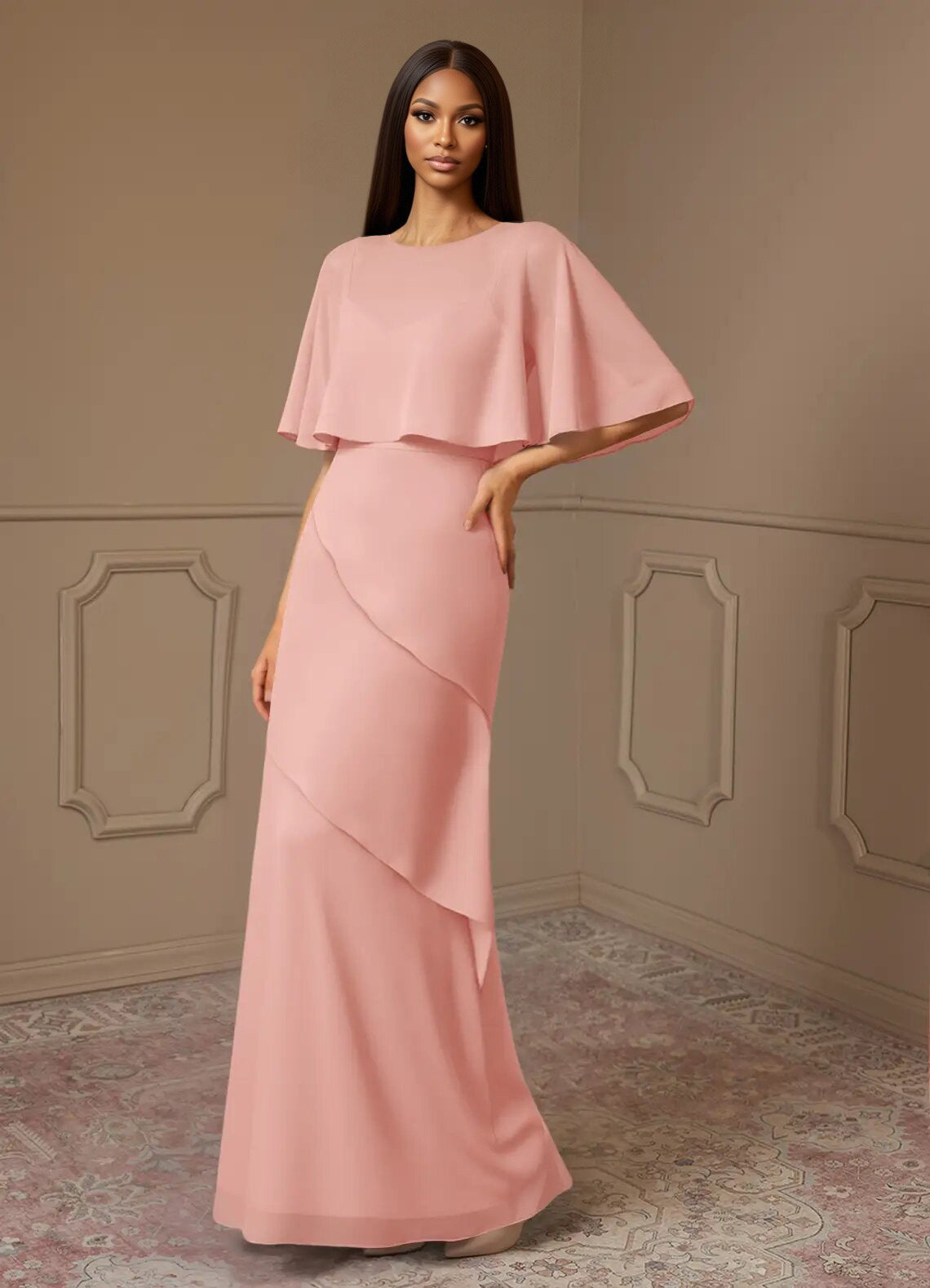 Augday Bowie A-Line Chiffon Dress