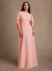 Augday Winnifred A-Line Beaded Chiffon Dress