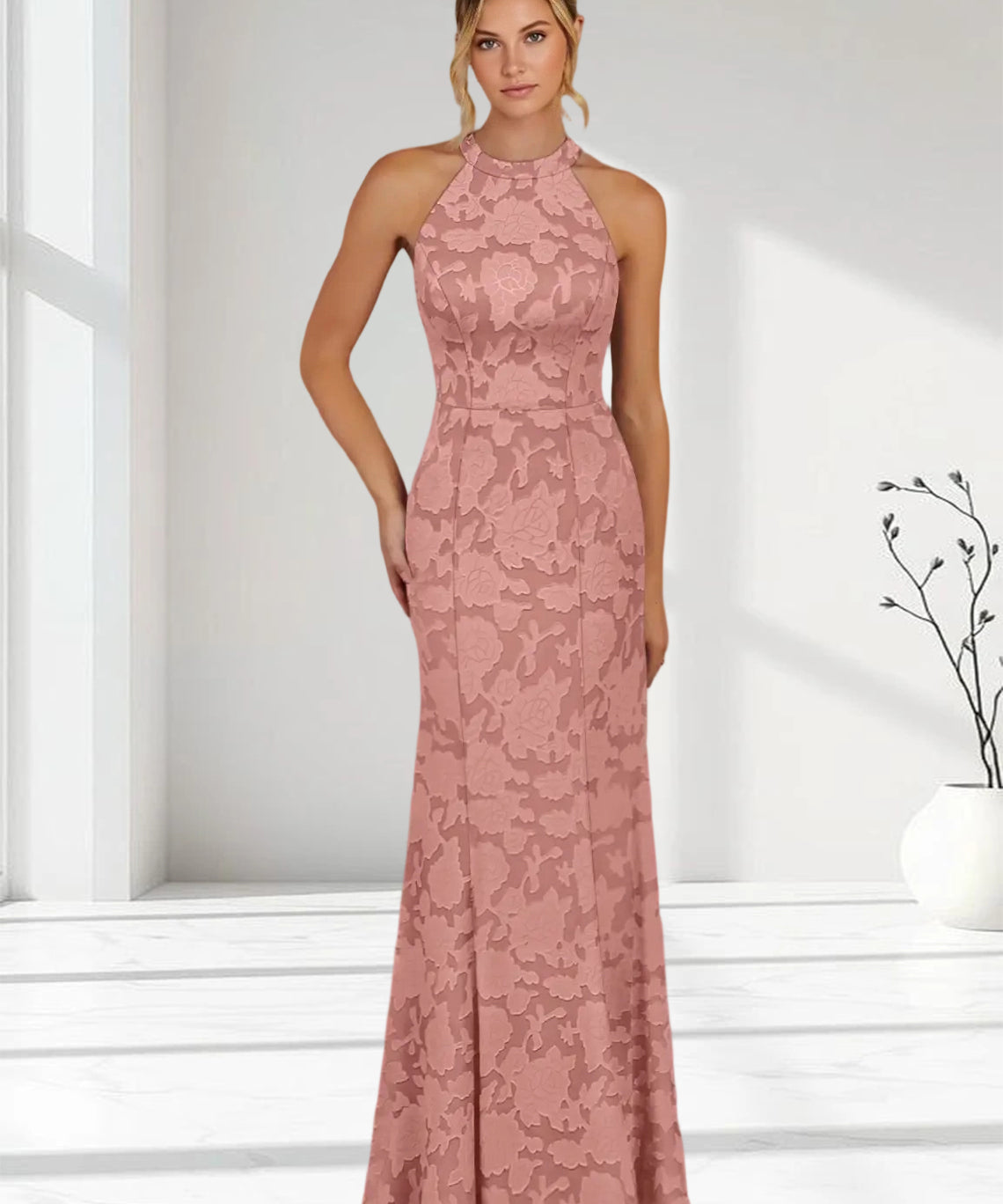 Augday Tyra Mermaid Floral Burnout Dress