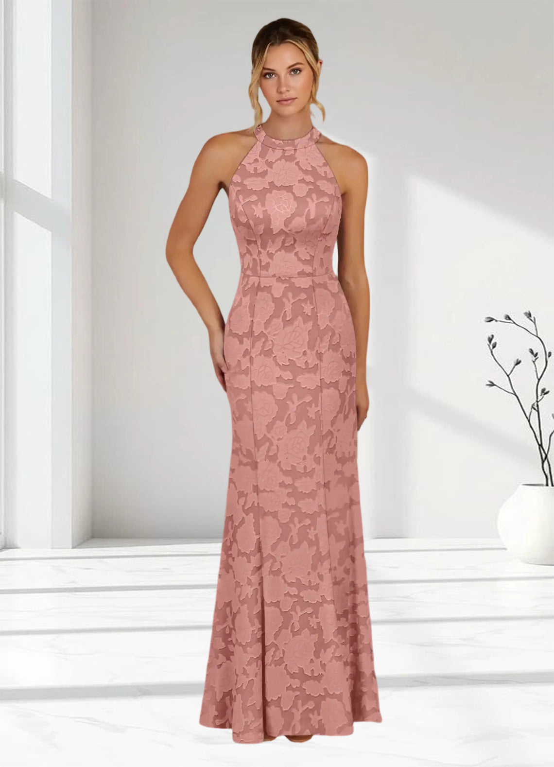 Augday Tyra Mermaid Floral Burnout Dress