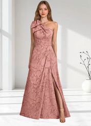 Augday Easton Ball-Gown One Shoulder Floral Burnout Dress